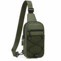 Borsa a tracolla 18 x 7 x 31 cm verde in materiale sintetico con tasche e tracolla regolabile