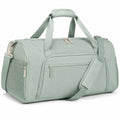 Borsone da viaggio 50x25x28 cm in tessuto sintetico verde salvia con tracolla regolabile