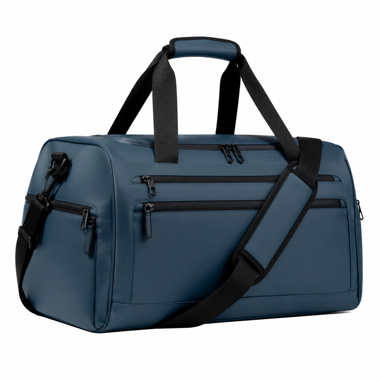 Borsone da viaggio 50 x 25 x 30 cm in materiale sintetico blu con tracolla regolabile