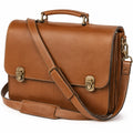 Borsa da lavoro 40 x 12 x 30 cm marrone effetto pelle con tracolla regolabile stile cartella