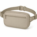Marsupio 24 x 6 x 15 cm in tessuto beige con tasche zip - stile urbano regolabile