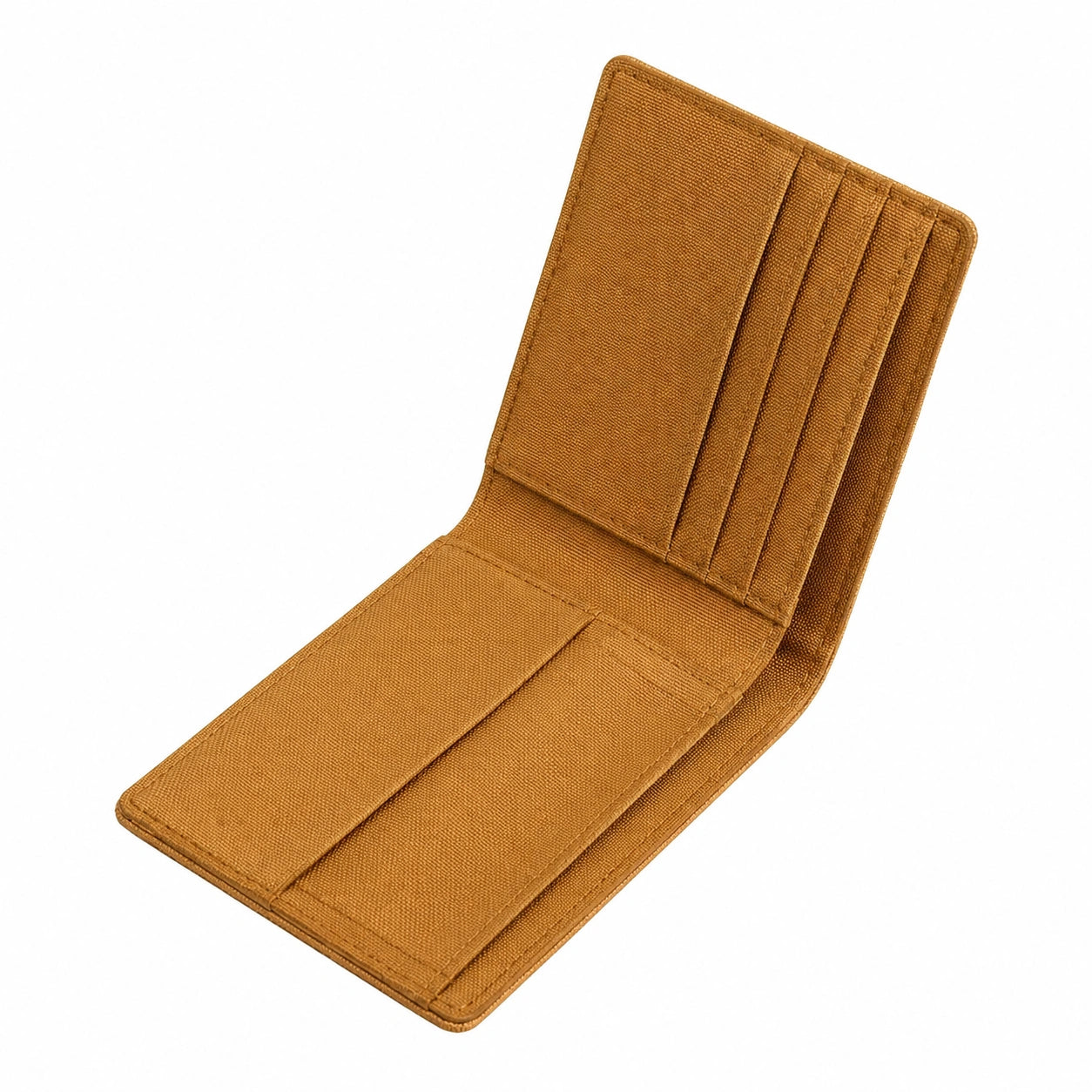 Portafoglio unisex 11 x 8 x 1 cm in tessuto marrone pieghevole con portacarte