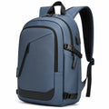 Zaino 32 x 18 x 46 cm in tessuto sintetico blu navy per lavoro e viaggio con porta USB