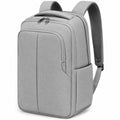 Zaino 30x15x45 cm in tessuto sintetico grigio con scomparti zip per uso quotidiano